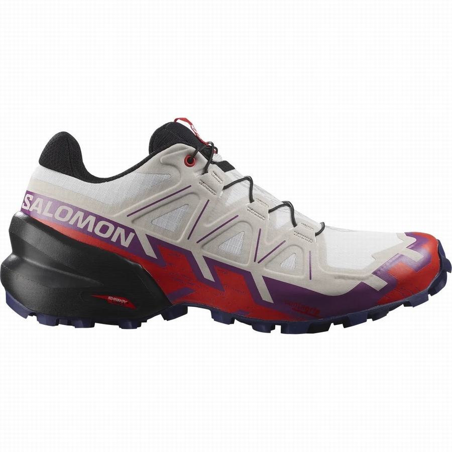 Salomon Speedcross 6 Női Terepfutó Cipő Fehér/Piros (YFR2059GC)